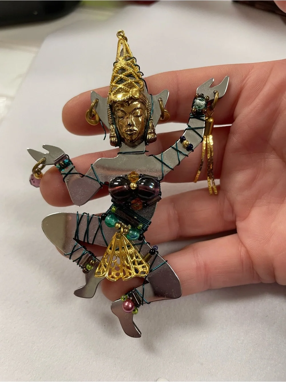 Liztech Dancing Buddha Hand-Crafted Brooch